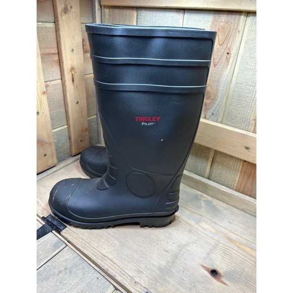 Mens TINGLEY Pilot Rubber Work Rain Boots US 8 Waterproof - Picture 5 of 8